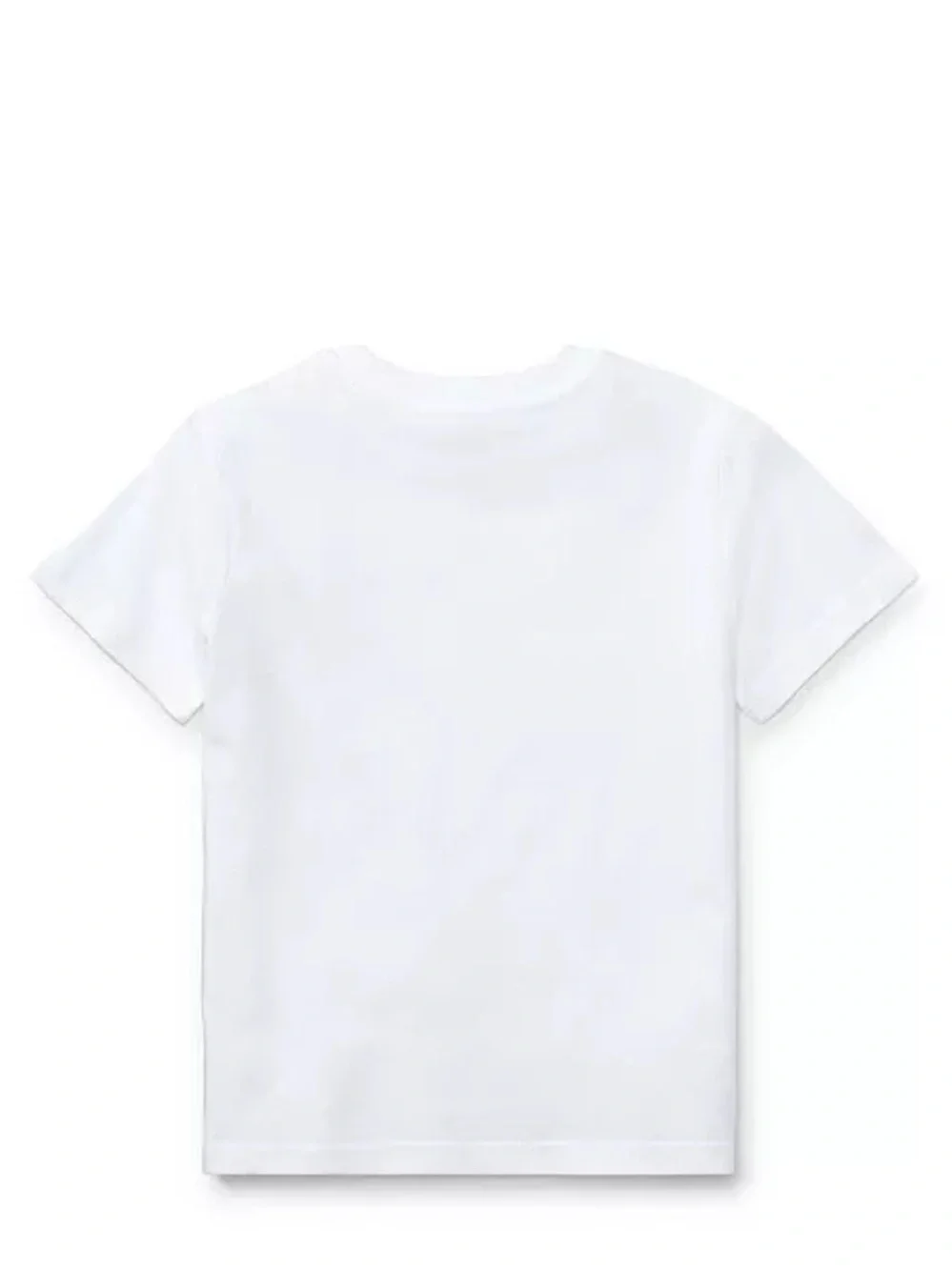 Ralph Lauren White Tee with Navy Polo Pony Embroidery Size M 10-12